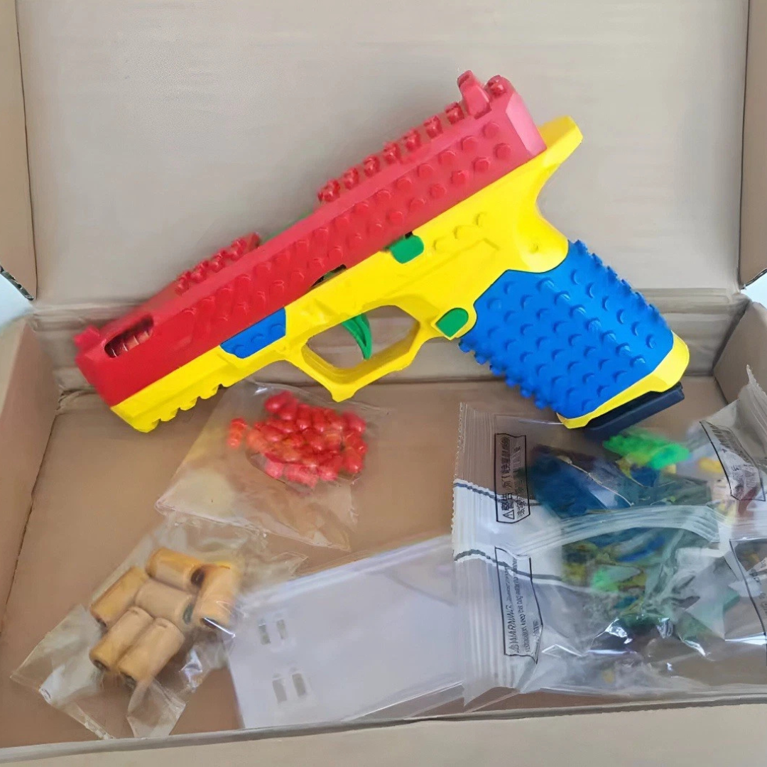 Building Block Shell-Ejecting Soft Bullet Toy Gun