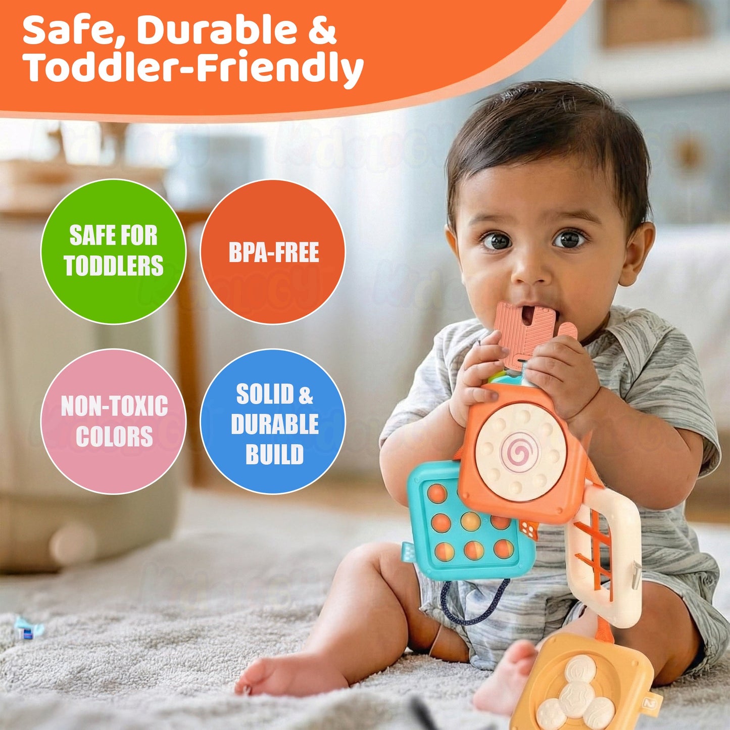 8 in 1 Montessori Travel Activity Cube Toy