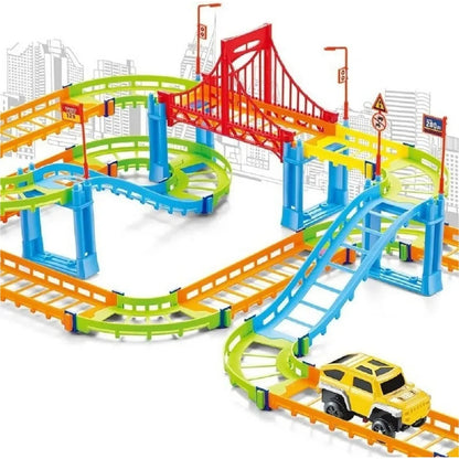 DIY Rapid Variety Car Racing Track with Electric Car Toys