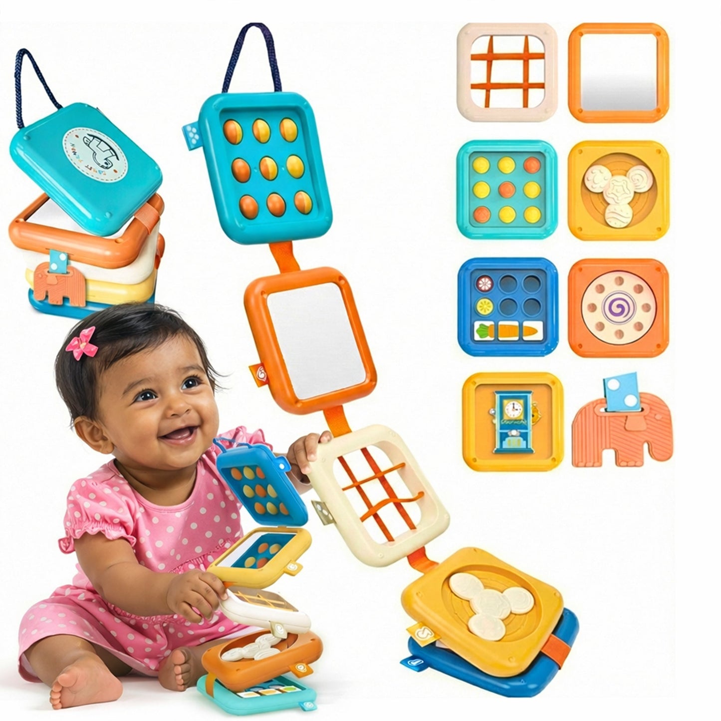 8 in 1 Montessori Travel Activity Cube Toy