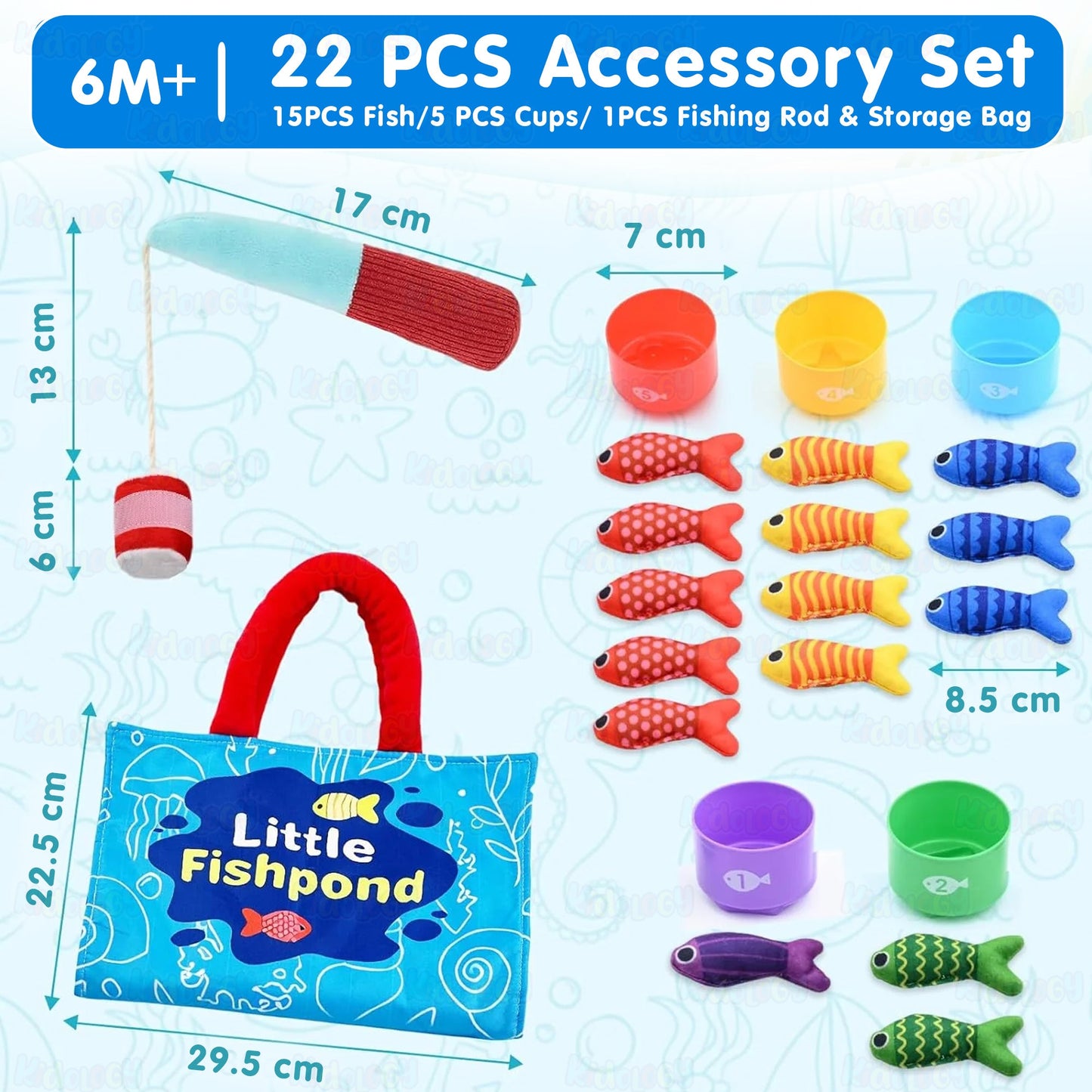 Montessori 2-in-1 Fishing & Stacking Counting Toy