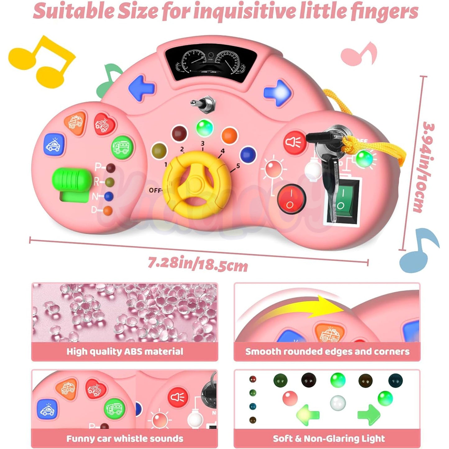 Montessori Busy Board Switch LED Light Game