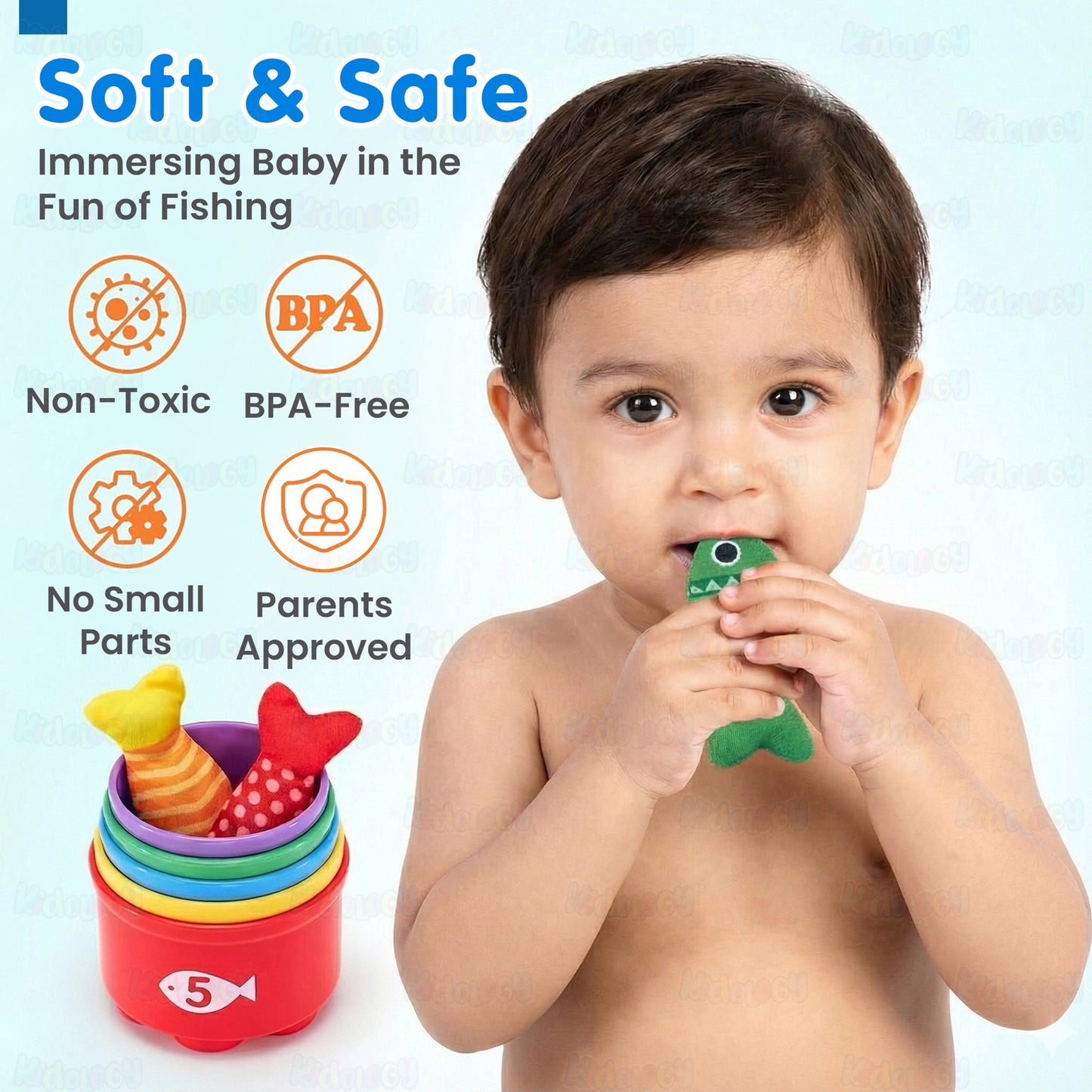 Montessori 2-in-1 Fishing & Stacking Counting Toy