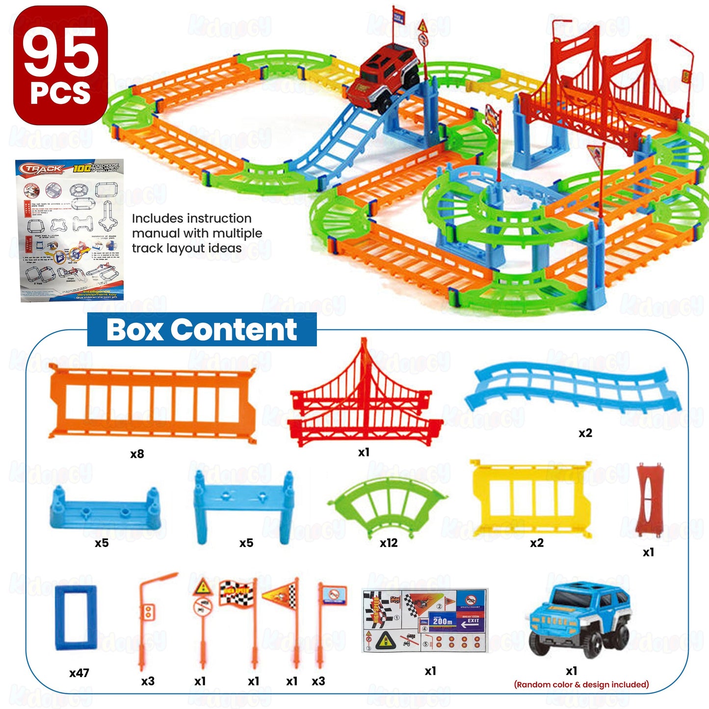 DIY Rapid Variety Car Racing Track with Electric Car Toys