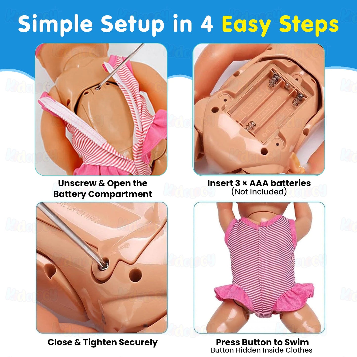 Electric Waterproof Swimming Doll