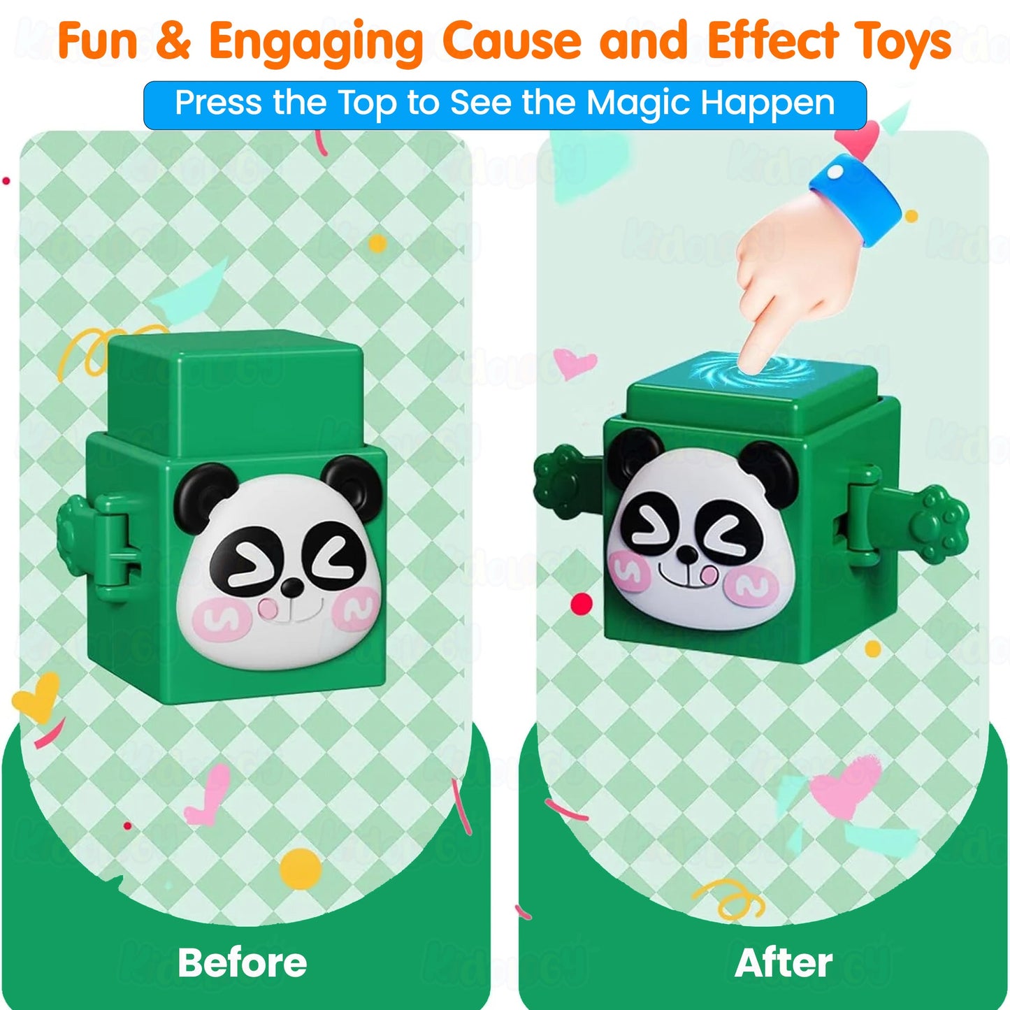 12-Piece Pressable Animal Stacking Blocks