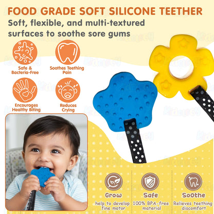 Baby Mirror Book with Soft Silicone Teether