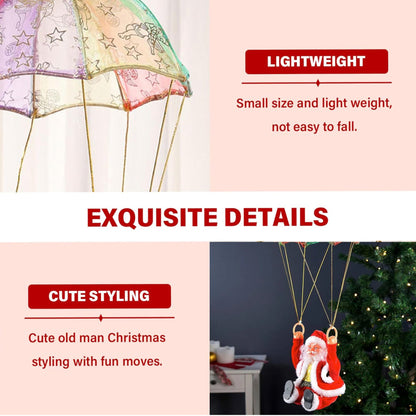 Tumbling Parachute Santa Toy