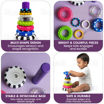 Sensory Stacking Rings with Rattle