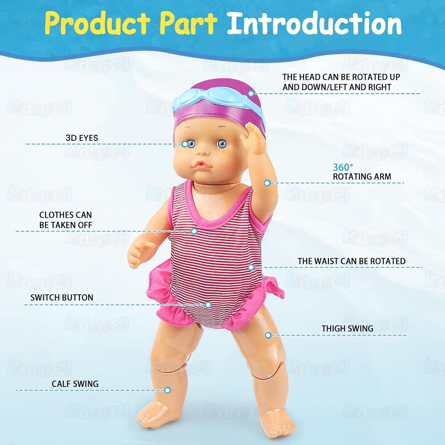 Electric Waterproof Swimming Doll