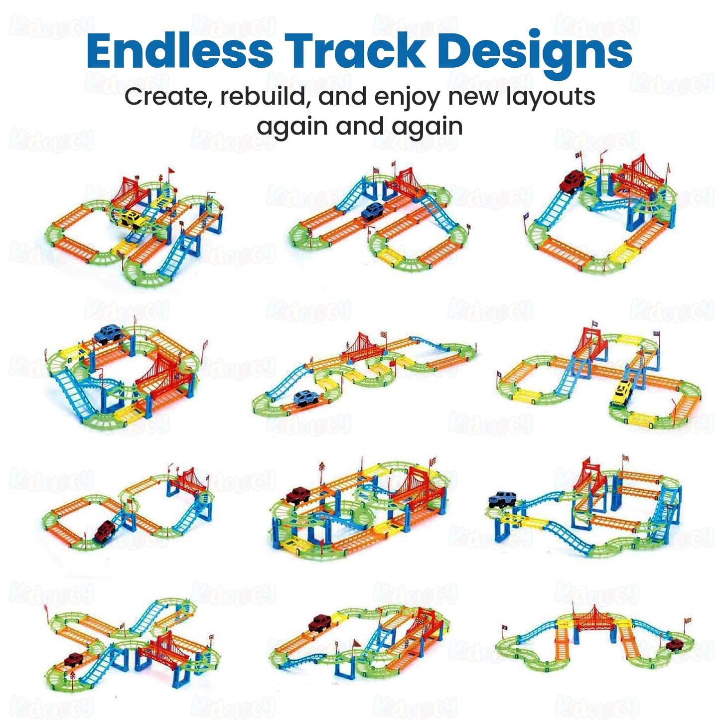 DIY Rapid Variety Car Racing Track with Electric Car Toys