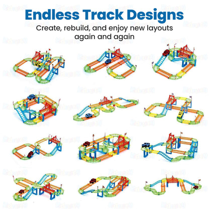 DIY Rapid Variety Car Racing Track with Electric Car Toys