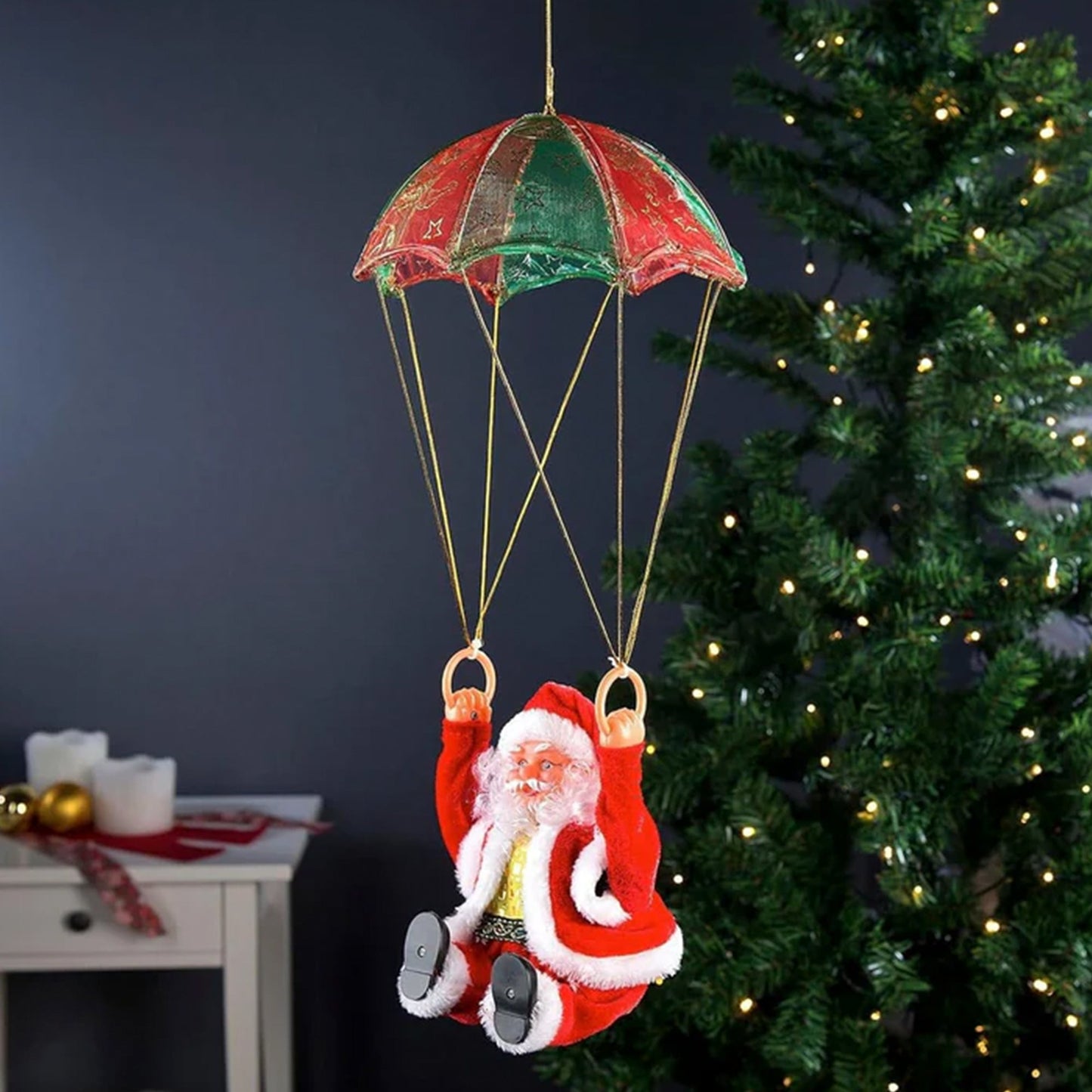 Santa Tumbling Parachute Toy