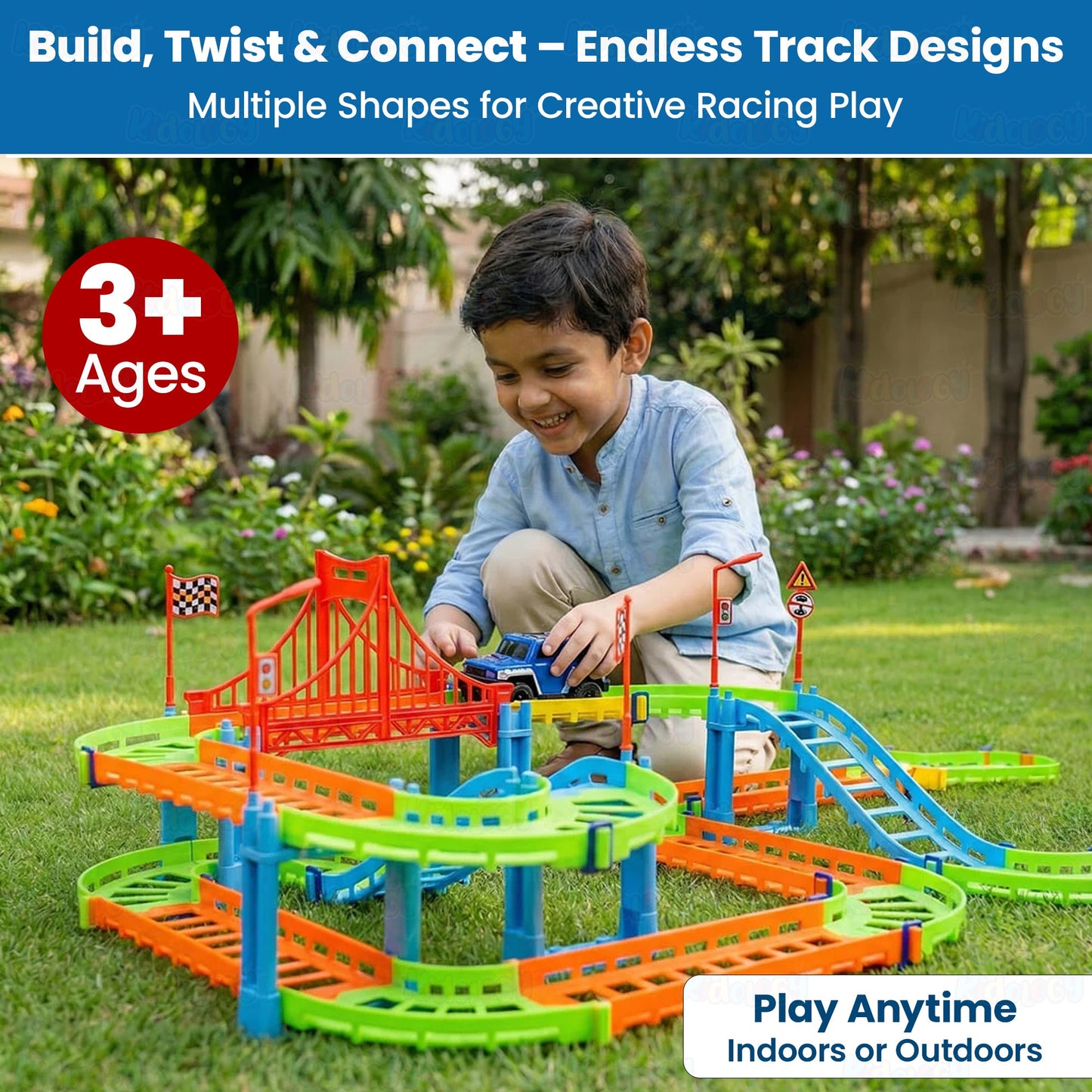 DIY Rapid Variety Car Racing Track with Electric Car Toys