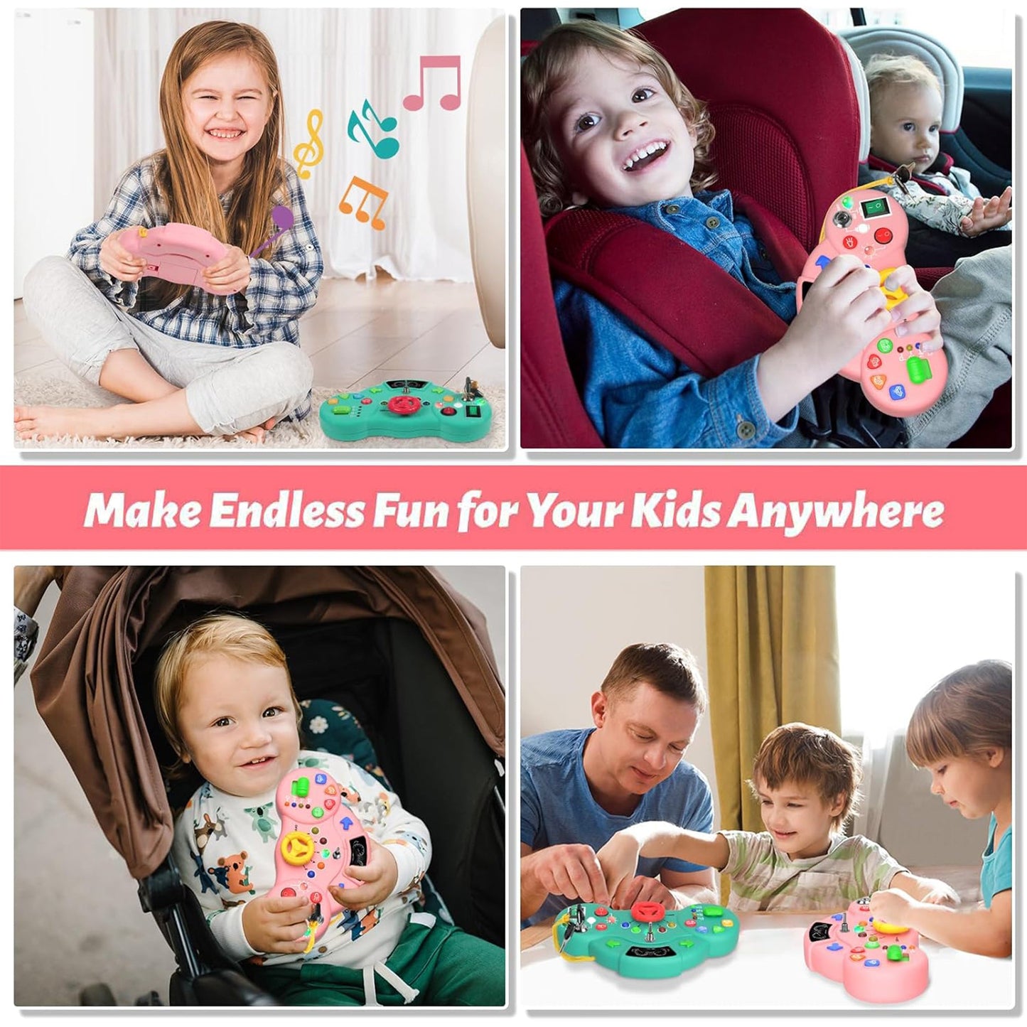 Montessori Busy Board Switch LED Light Game