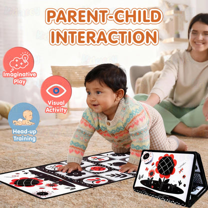 Baby Mirror Book with Soft Silicone Teether