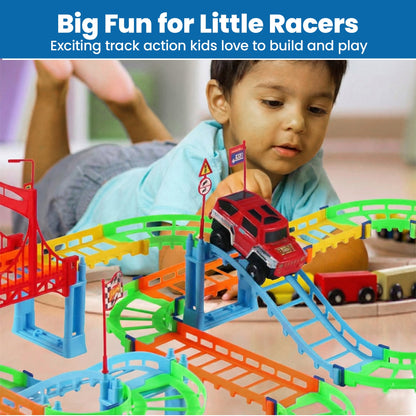 DIY Rapid Variety Car Racing Track with Electric Car Toys