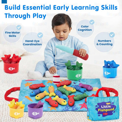 Montessori 2-in-1 Fishing & Stacking Counting Toy