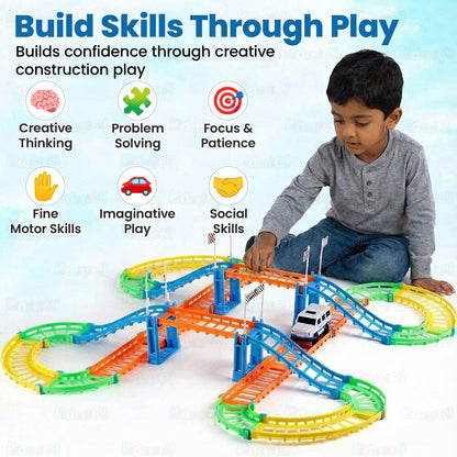 DIY Rapid Variety Car Racing Track with Electric Car Toys