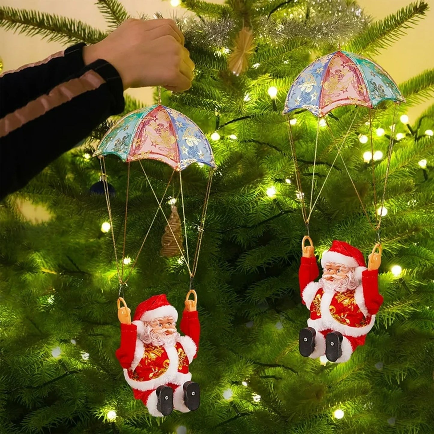 Santa Tumbling Parachute Toy
