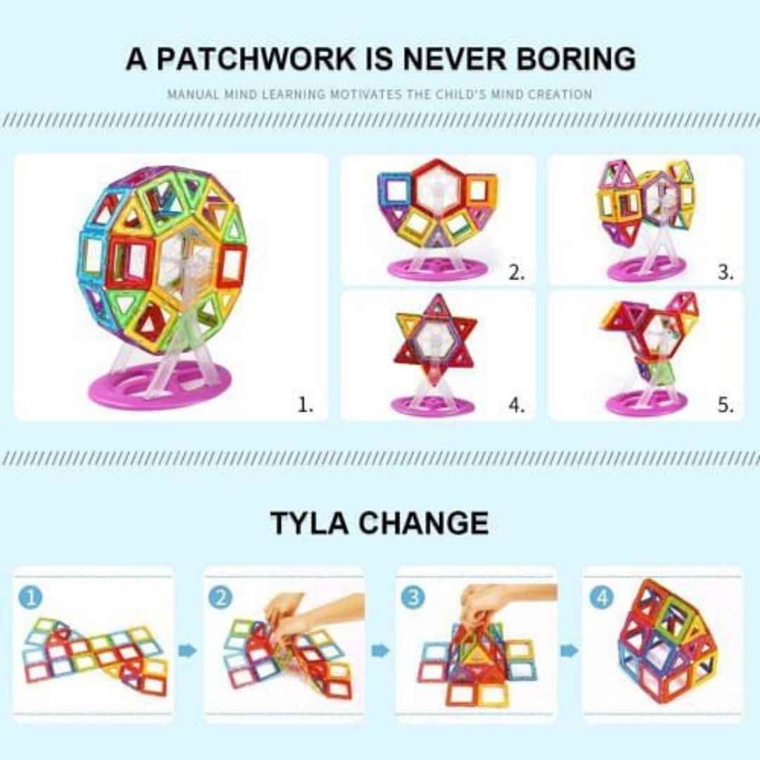 Magnetic Chip Building Block Set (83 Pcs)