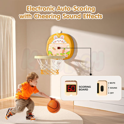 2-in-1 Ultimate Indoor Fun: Basketball + Ring Toss Game Set