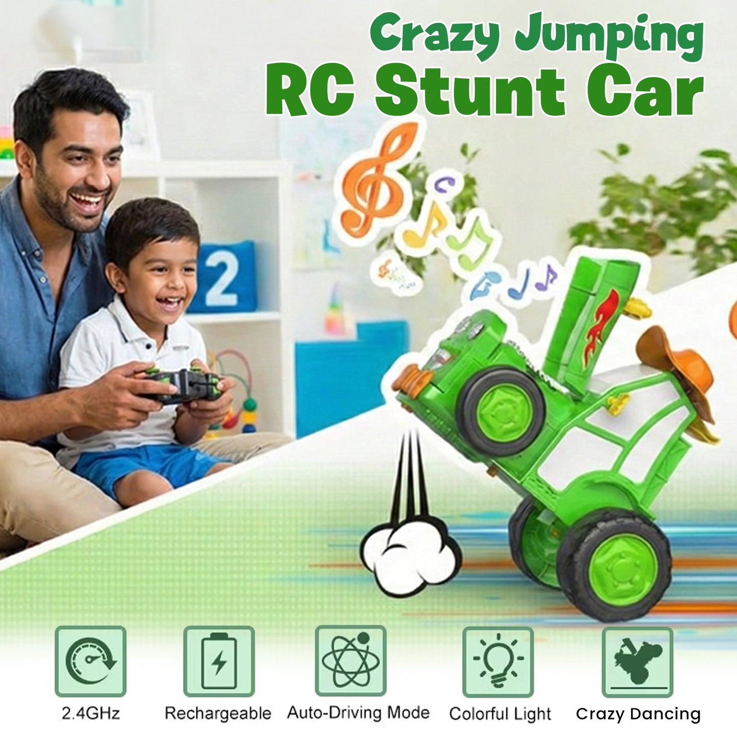 Crazy Jumping Tractor Toy