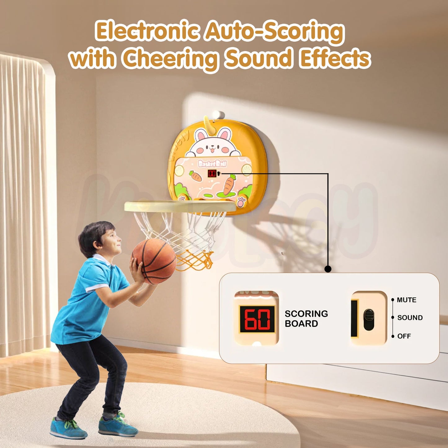 2-in-1 Ultimate Indoor Fun: Basketball + Ring Toss Game Set