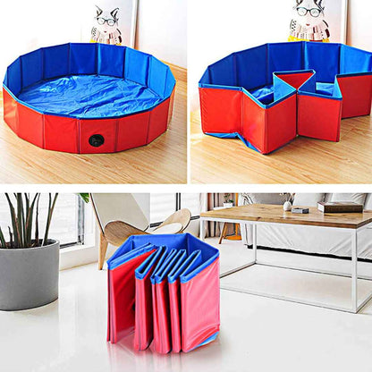 Foldable Pool for Pet and Kids - Portable and Durable Splash Fun for the Whole Family