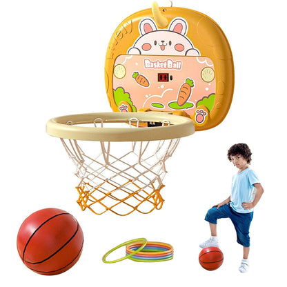 2-in-1 Ultimate Indoor Fun: Basketball + Ring Toss Game Set
