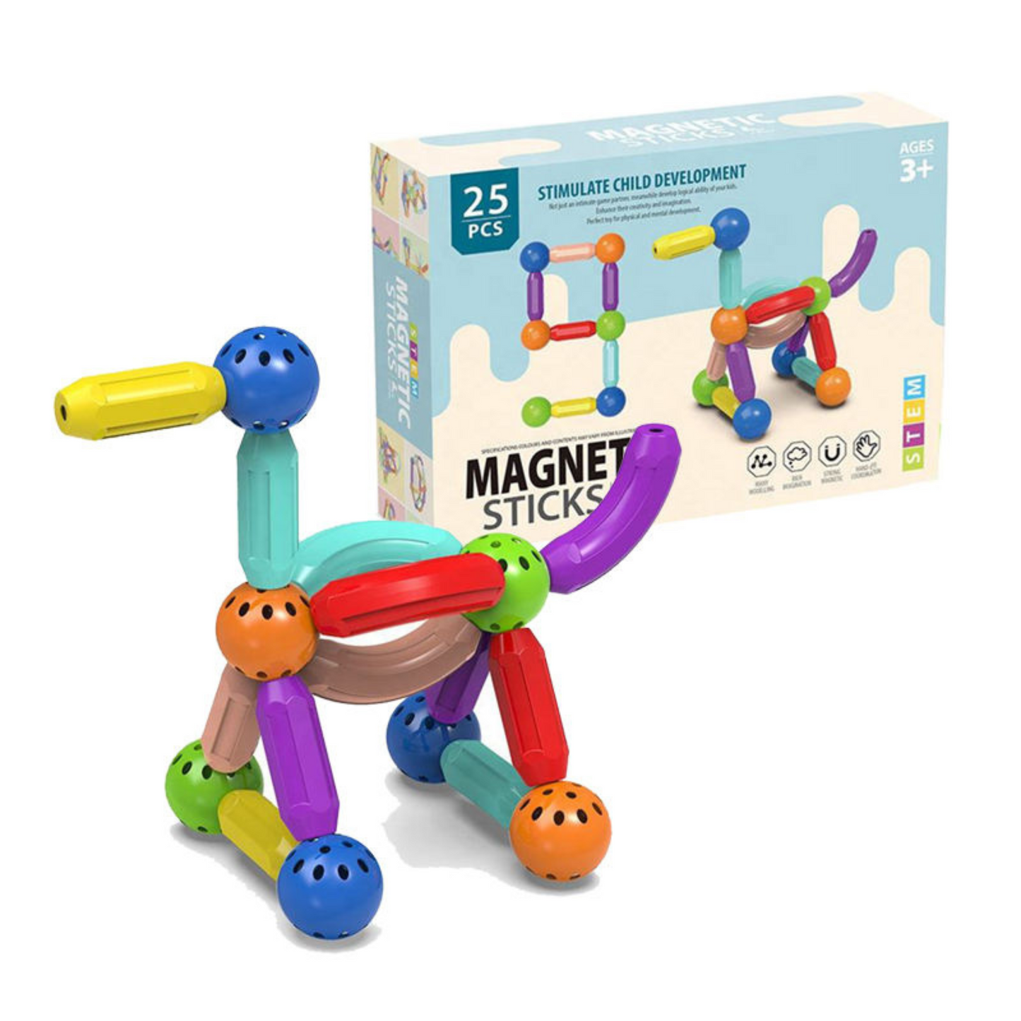 Magnetic Sticks Building Blocks Learning Toy