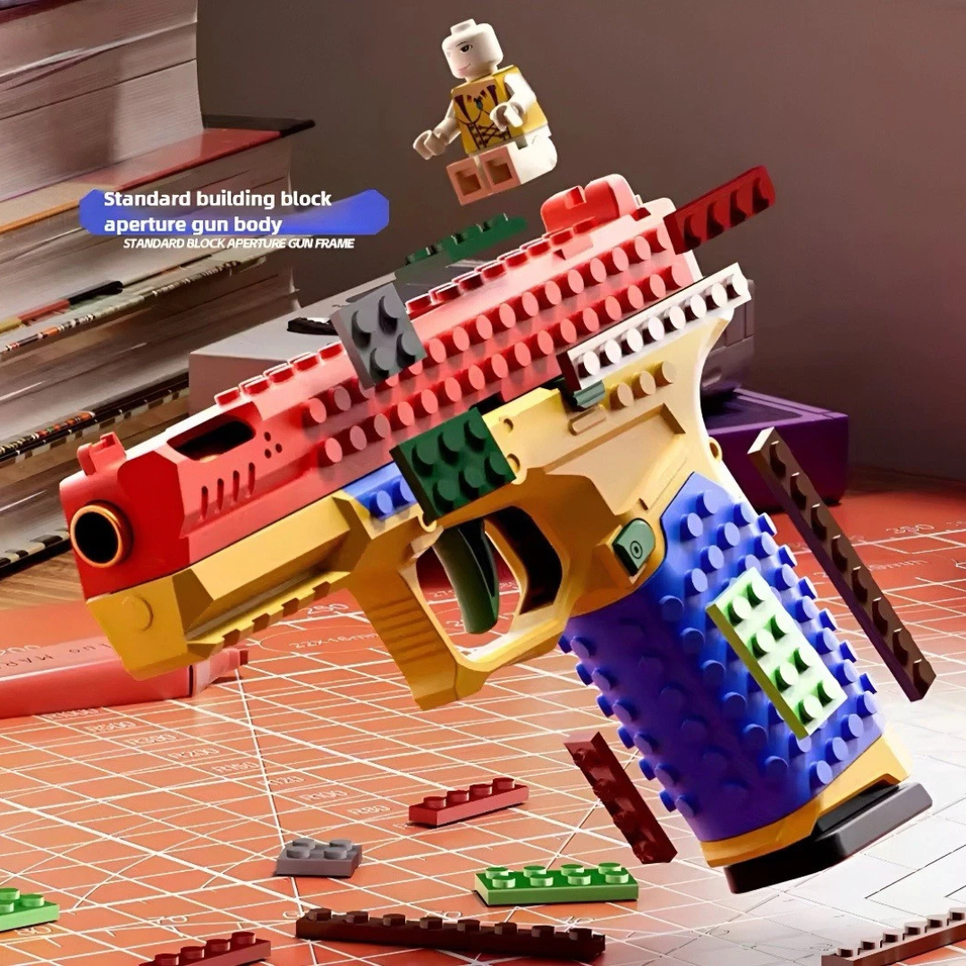 Building Block Shell-Ejecting Soft Bullet Toy Gun
