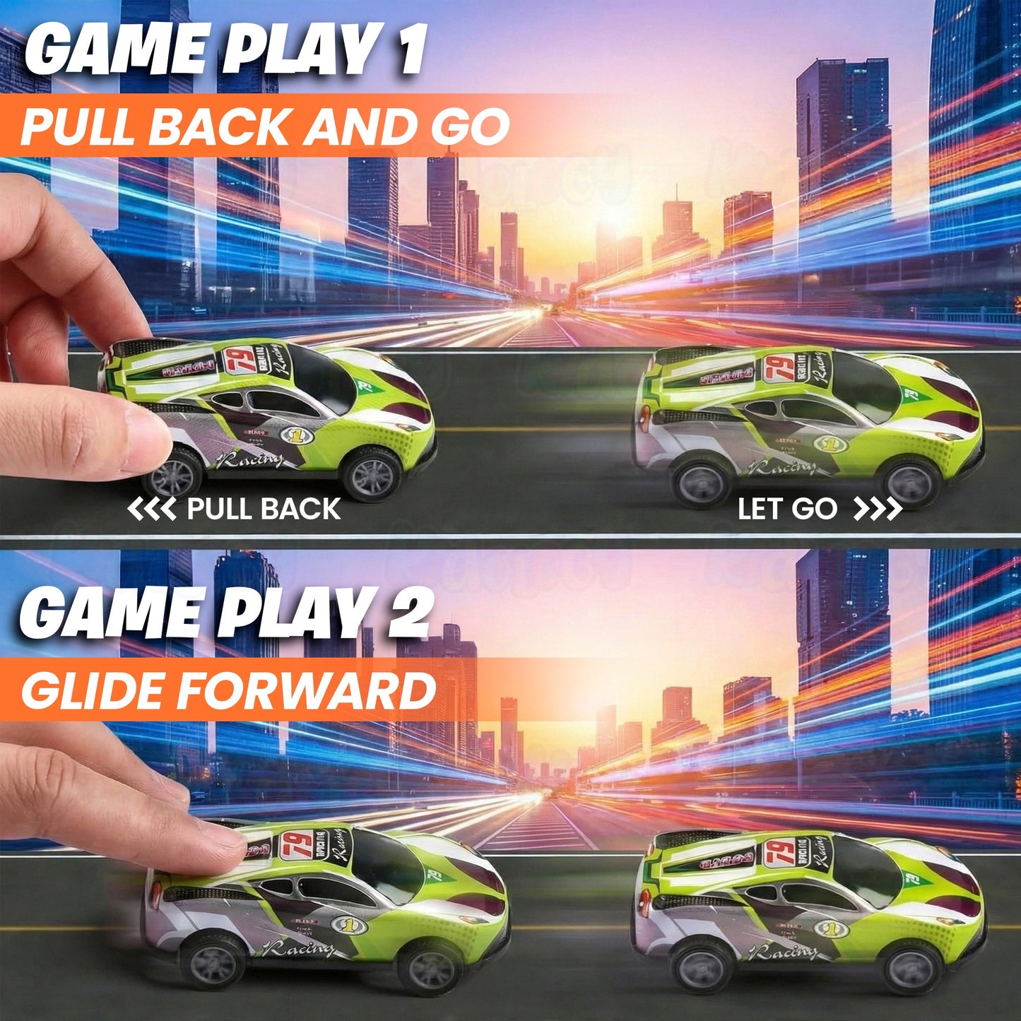 50 Pcs Unbreakable Die Cast Cars with Storage Box