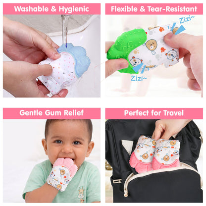 Baby Soft Teether Glove - Set of 2
