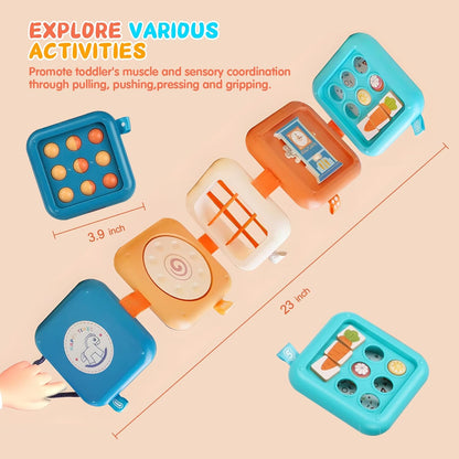 8 in 1 Montessori Travel Activity Cube Toy