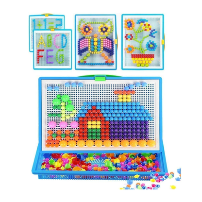 Mushroom Nail Board Creative Mosaic Puzzle Toy