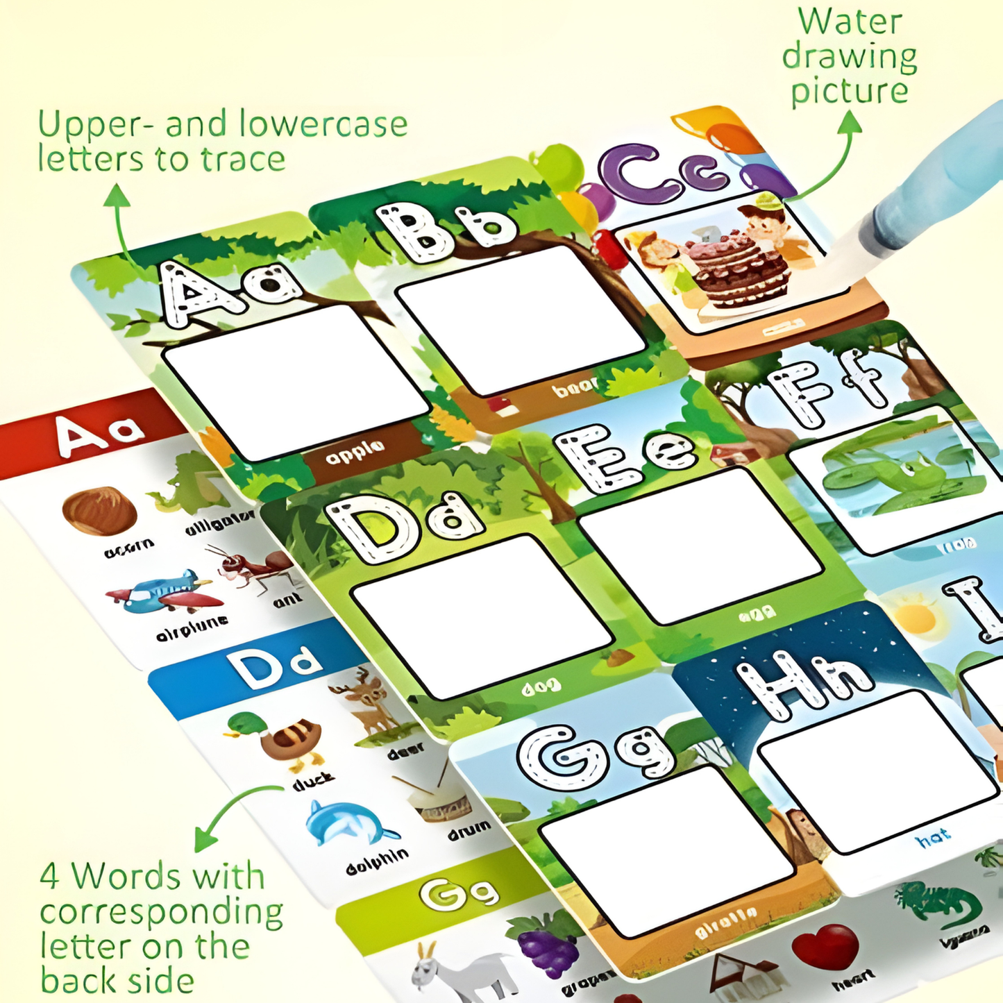 Alphabet Water Coloring Cards