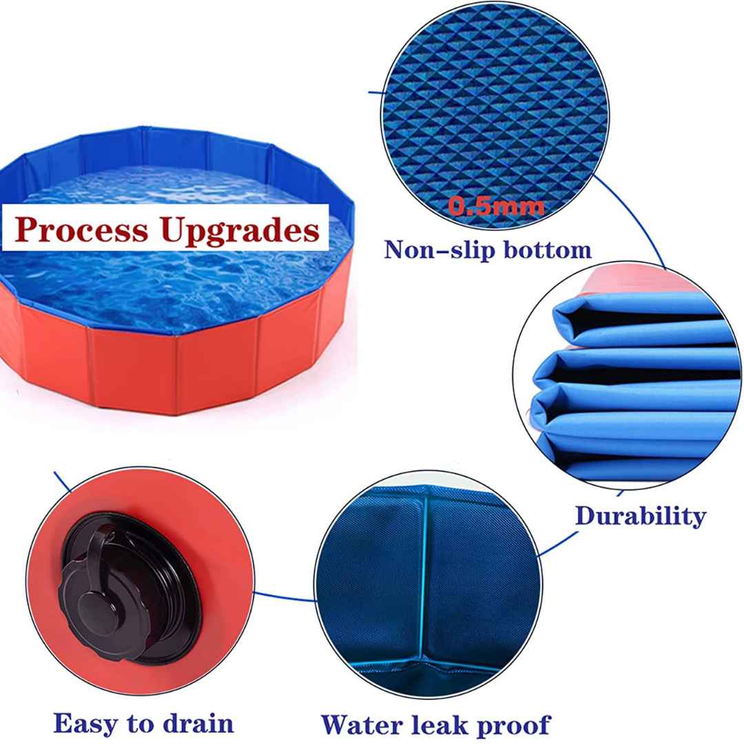 Foldable Pool for Pet and Kids - Portable and Durable Splash Fun for the Whole Family