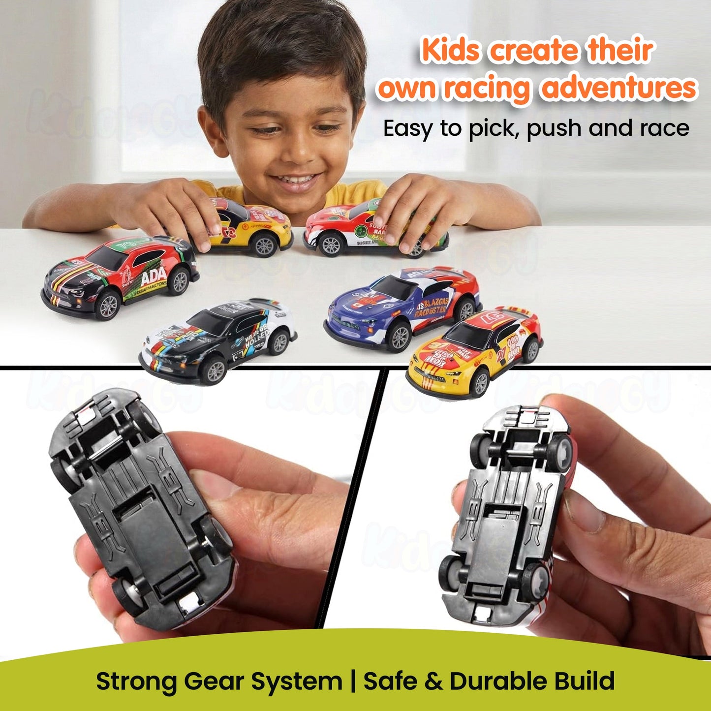 50 Pcs Unbreakable Die Cast Cars with Storage Box