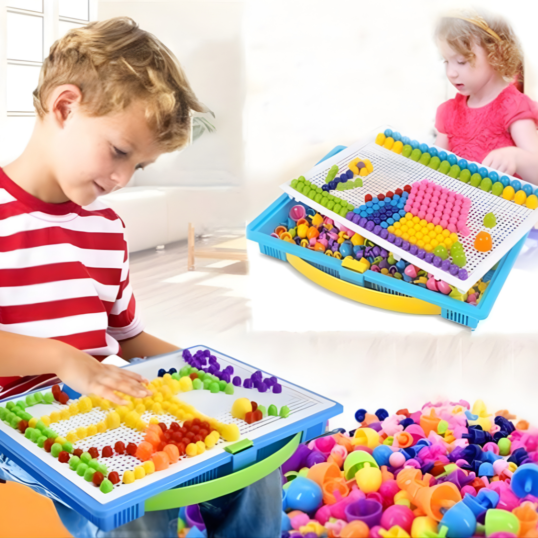 Mushroom Nail Board Creative Mosaic Puzzle Toy