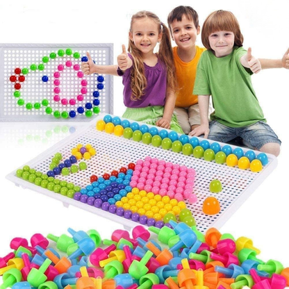 Mushroom Nail Board Creative Mosaic Puzzle Toy