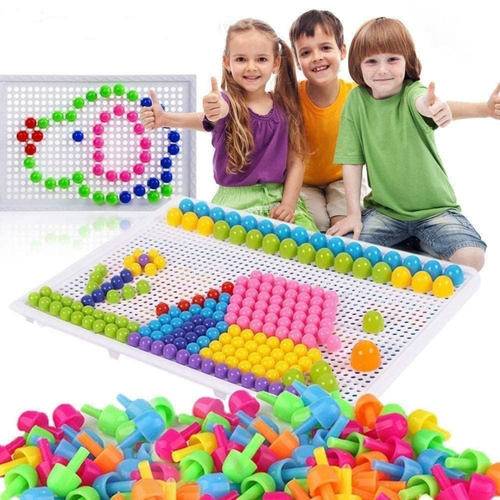 Mushroom Nail Board Creative Mosaic Puzzle Toy