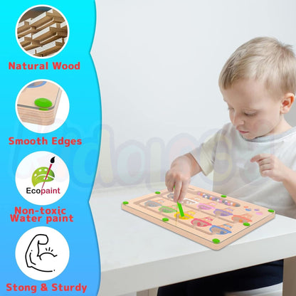 Magnetic Color & Number Maze Board Toy