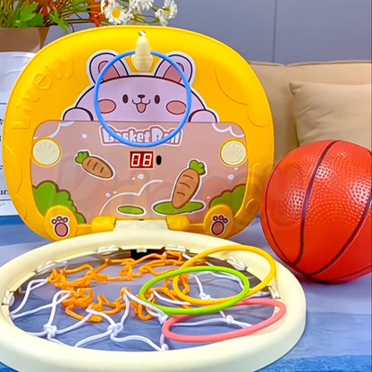 2-in-1 Ultimate Indoor Fun: Basketball + Ring Toss Game Set
