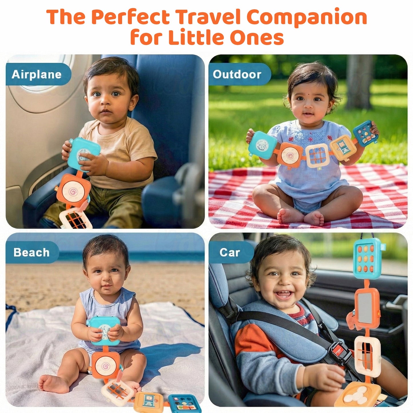 8 in 1 Montessori Travel Activity Cube Toy