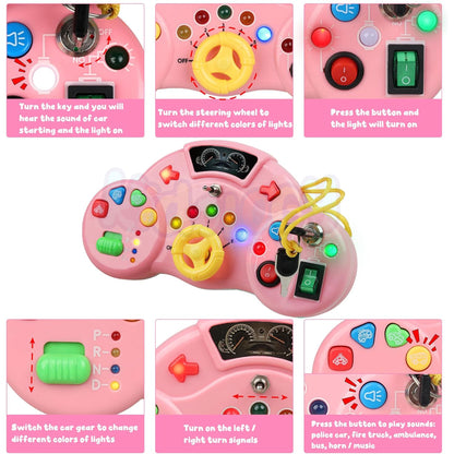 Montessori Busy Board Switch LED Light Game