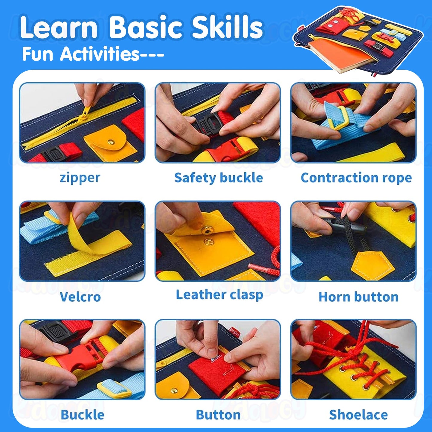 Montessori Kids Busy Board Cloth