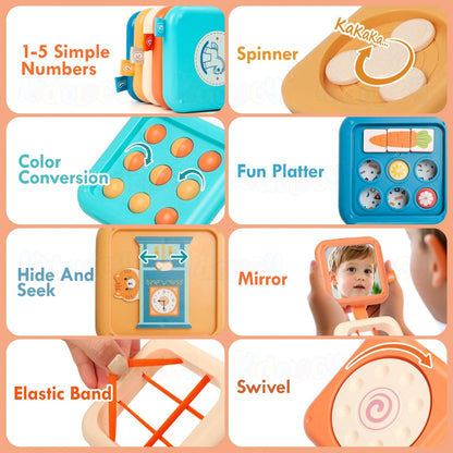 8 in 1 Montessori Travel Activity Cube Toy