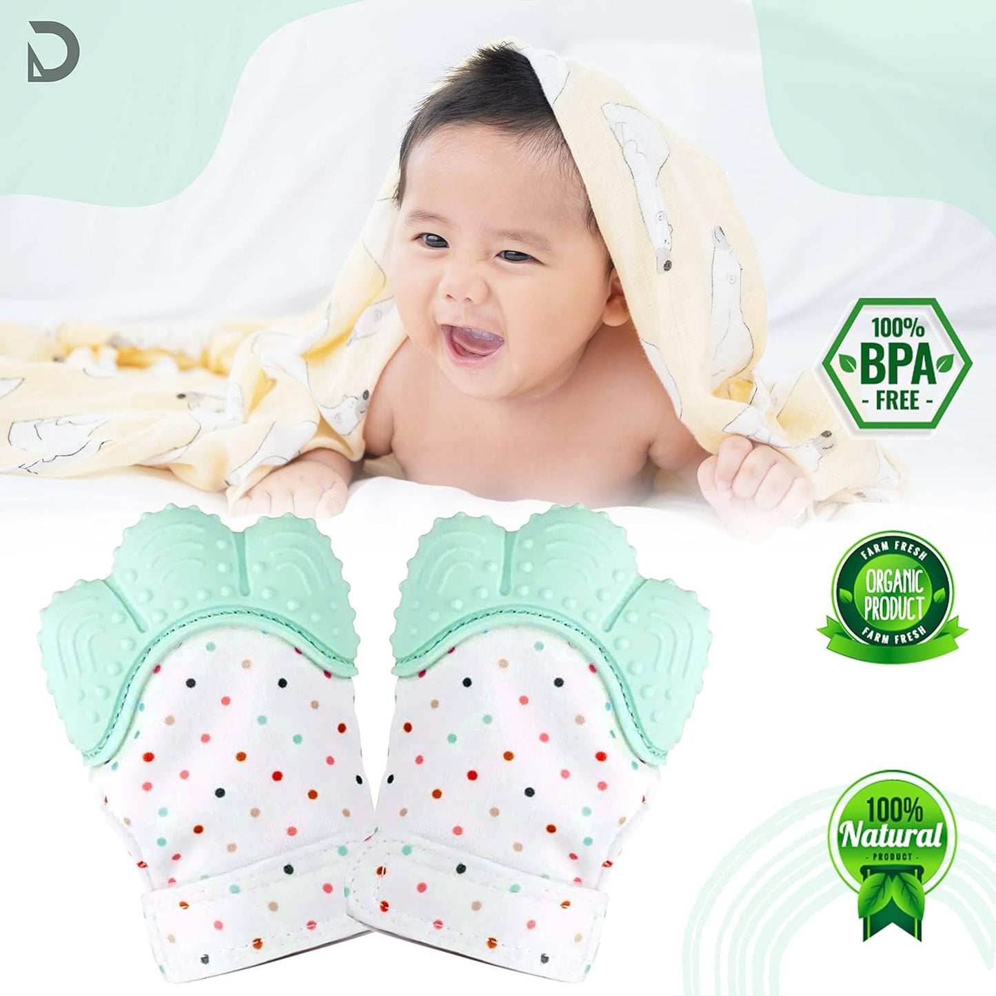 Baby Soft Teether Glove - Set of 2