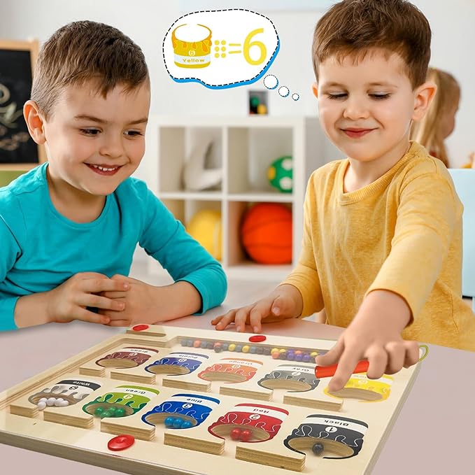 Magnetic Color & Number Maze Board Toy